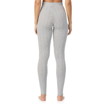 Grey Heather;Model is wearing size S. She is 5’9”, Bust 34”, Waist 23”, Hips 35”.@A lady is wearing Cotton Pointelle Legging
