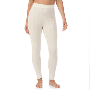 A lady is wearing Cotton Pointelle Legging
