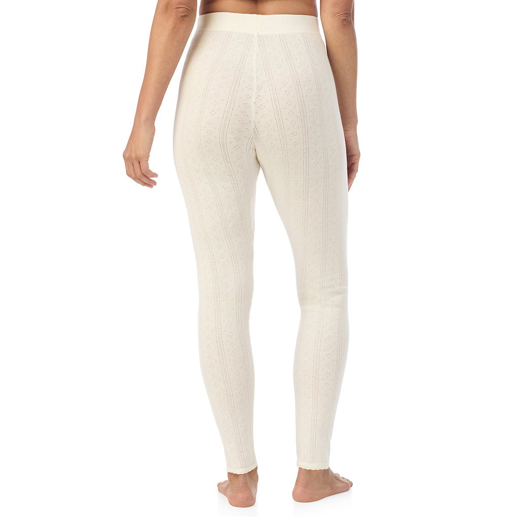 A lady is wearing Cotton Pointelle Legging
