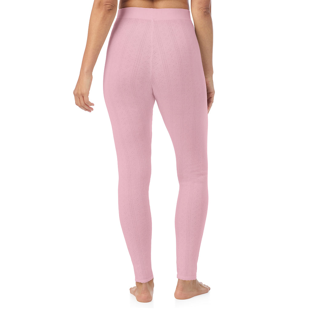 A lady is wearing Cotton Pointelle Legging
