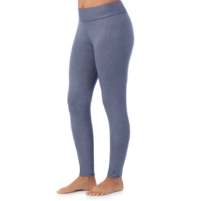 Twilight Blue Heather;Model is wearing size S. She is 5'8", Bust 34", Waist 24.5", Hips 35". @ A Lady is wearing Ultra Cozy Legging
