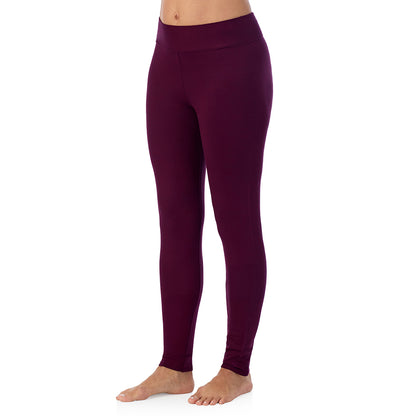 Dark Purple Heather;Model is wearing size S. She is 5'8", Bust 34", Waist 24.5", Hips 35". @ A Lady is wearing Ultra Cozy Legging