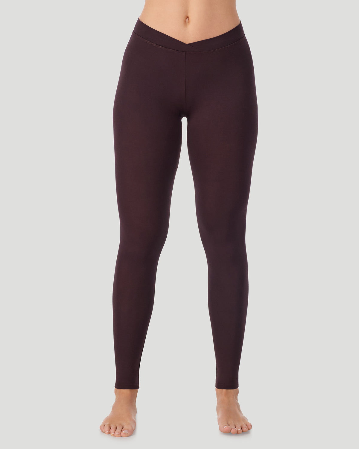  A lady wearing a Mahogany Softwear With Stretch Legging in a front view pose