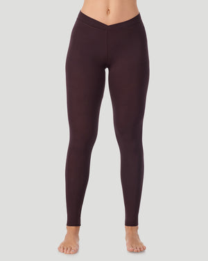  A lady wearing a Mahogany Softwear With Stretch Legging in a front view pose