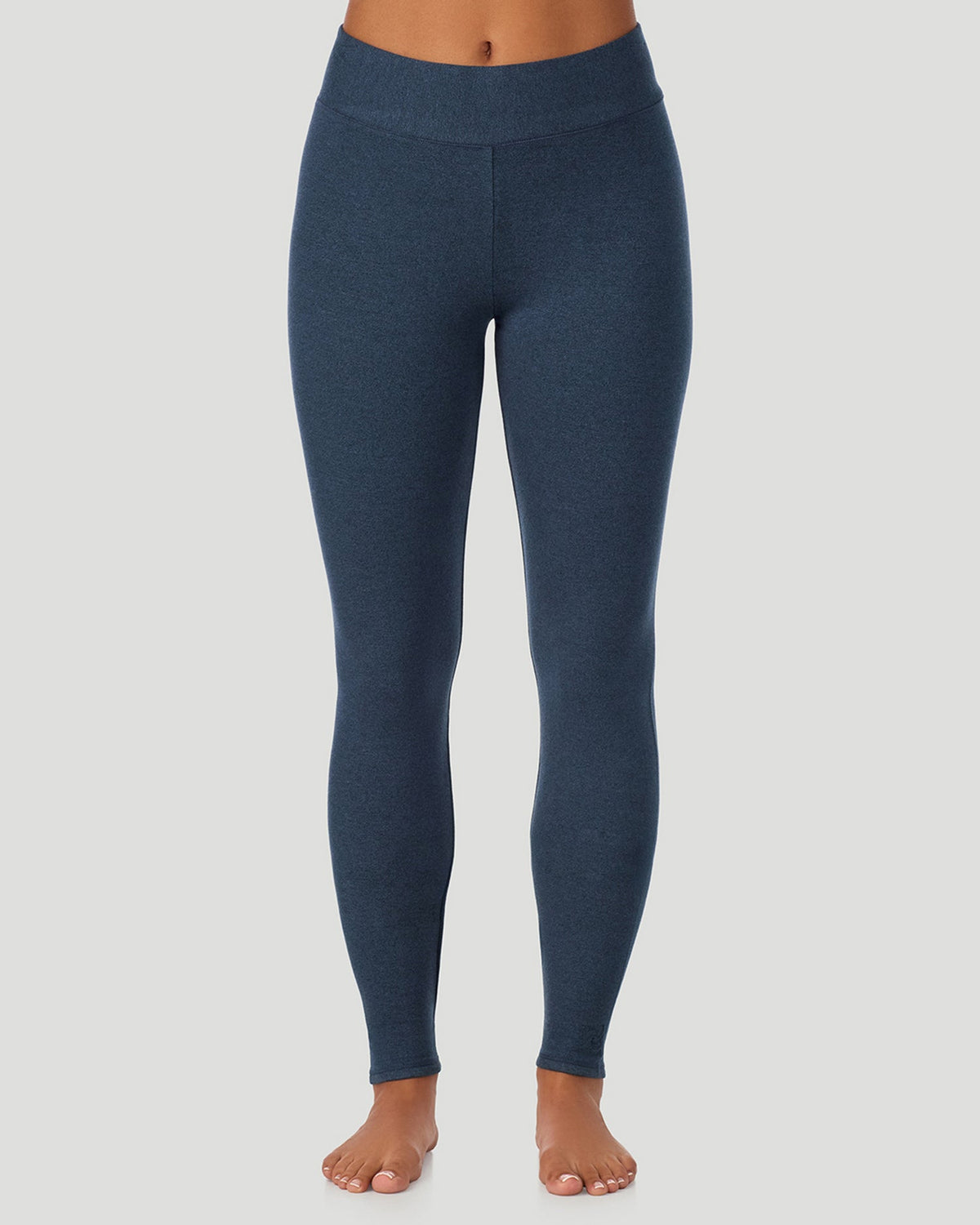 A Lady is wearing Deep Chambray Ultra Cozy Legging in a front view pose