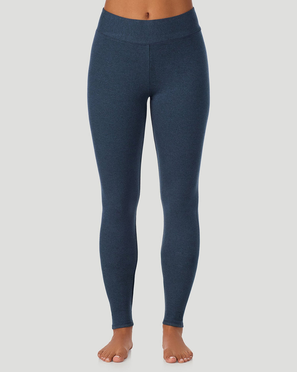 A Lady is wearing Deep Chambray Ultra Cozy Legging in a front view pose