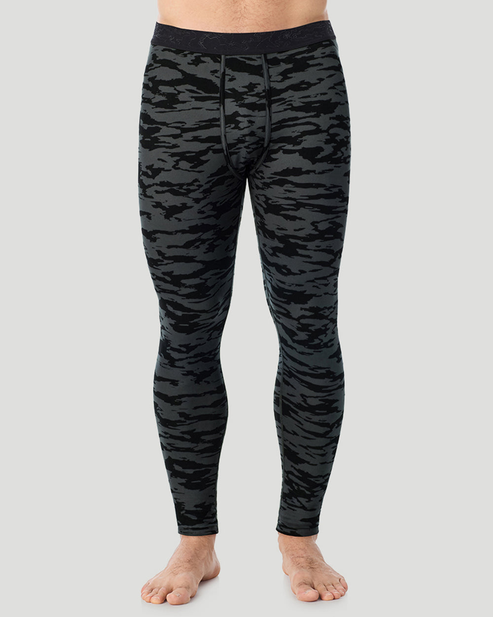 A man wearing Black Print ClimateSport Pant in a front pose