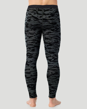 A man wearing Black Print ClimateSport Pant in a back pose