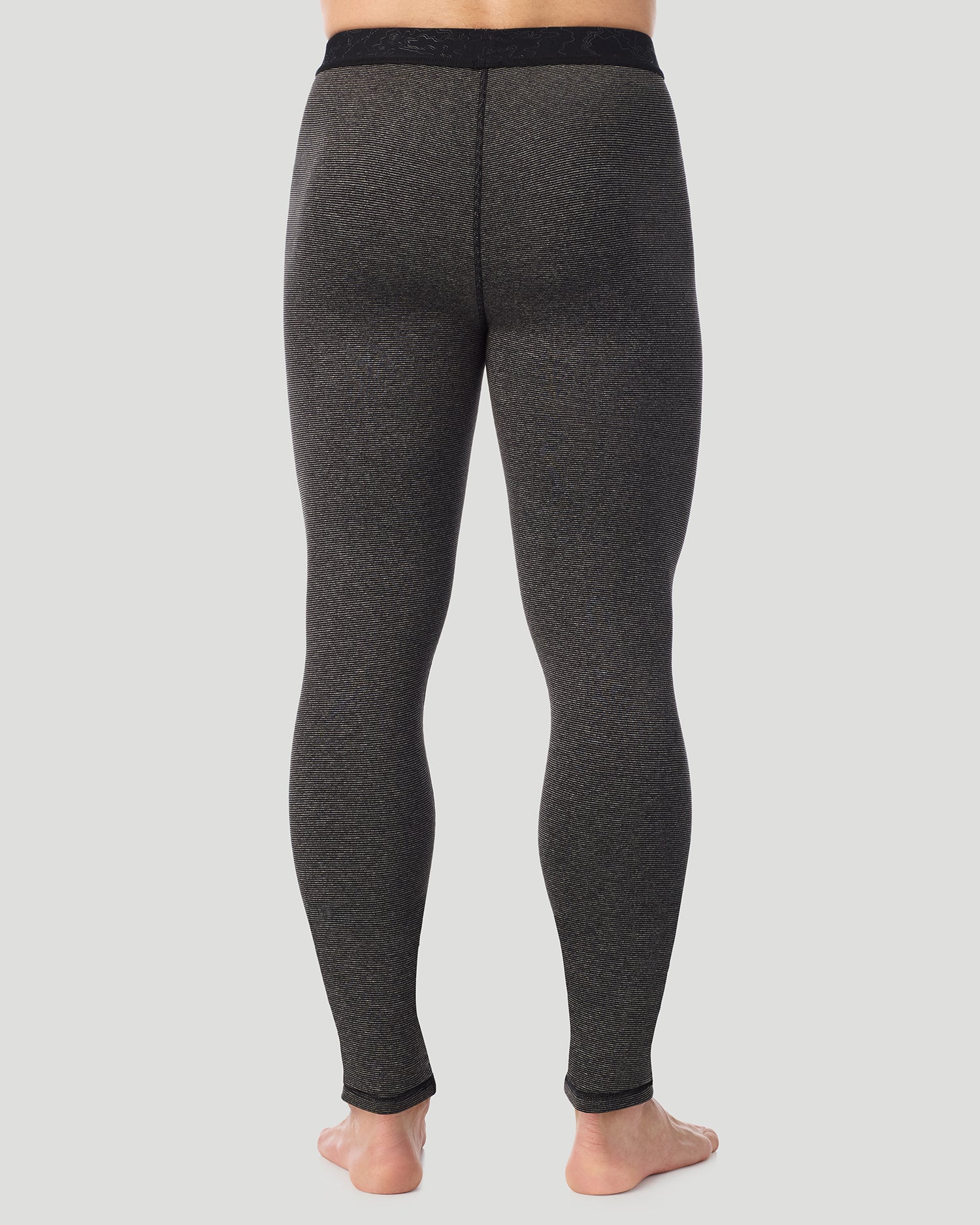 Grey Stripe; Model is wearing a size M. He is 6’2”, Waist is 32”, Inseam 32”.  @ A man wearing Grey Stripe FlexStripe Pant in a front view pose