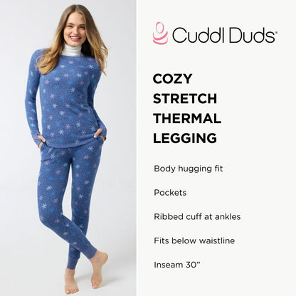 @ A Lady is wearing Cozy Stretch Thermal Legging