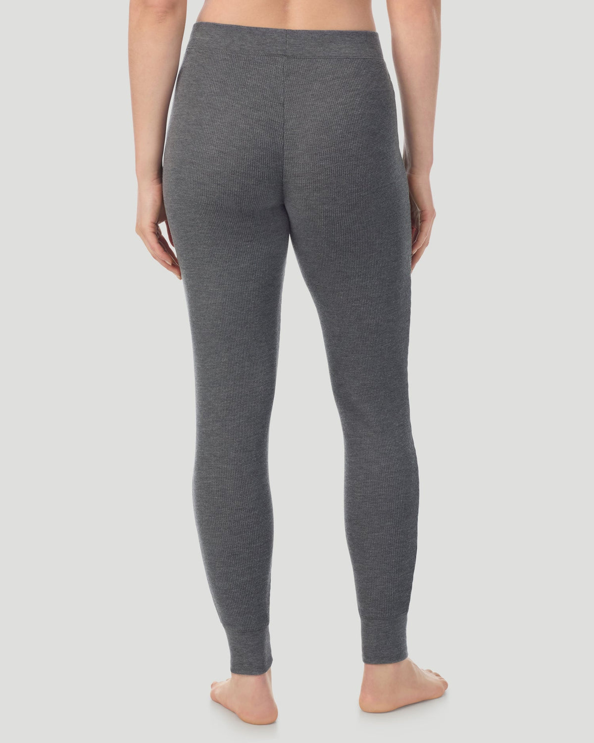 Stone Grey Heather;@A lady wearing Cozy Stretch Thermal Legging in Stone Grey Heather back view back view