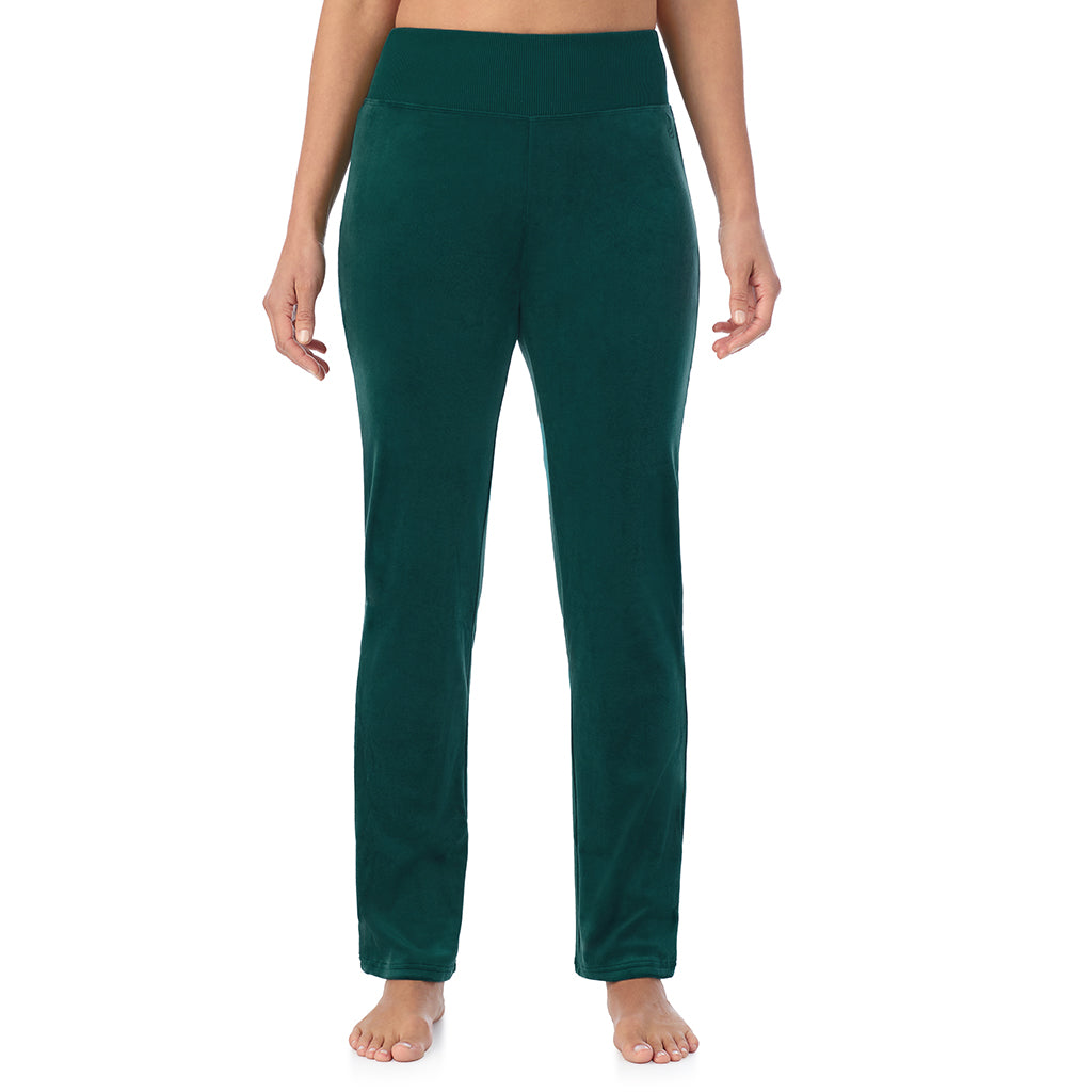 A lady wearing Stretch Velour Boot Cut Legging
