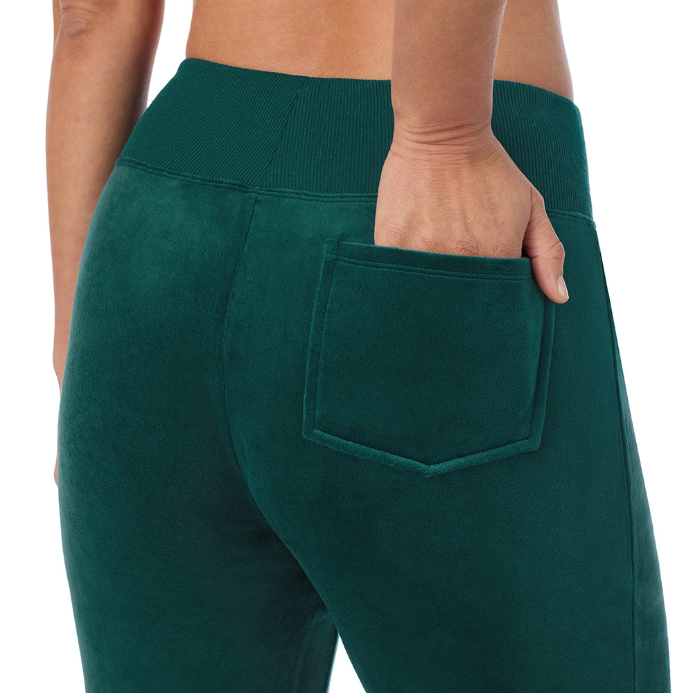 A lady wearing Stretch Velour Boot Cut Legging