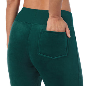 A lady wearing Stretch Velour Boot Cut Legging
