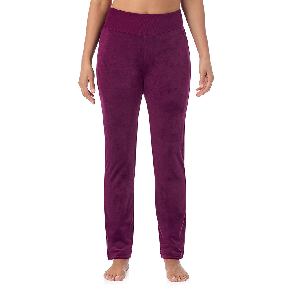 A lady wearing Stretch Velour Boot Cut Legging