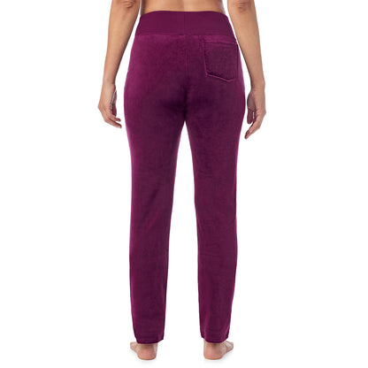 Dark Purple;Model is wearing size S. She is 5’9”, Bust 34”, Waist 25”, Hips 36”
@A lady wearing Stretch Velour Boot Cut Legging
