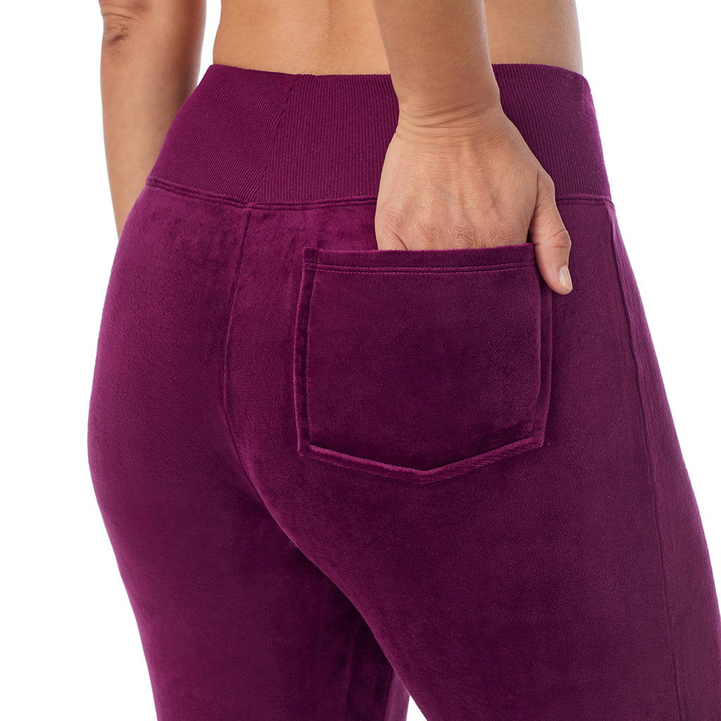 A lady wearing Stretch Velour Boot Cut Legging
