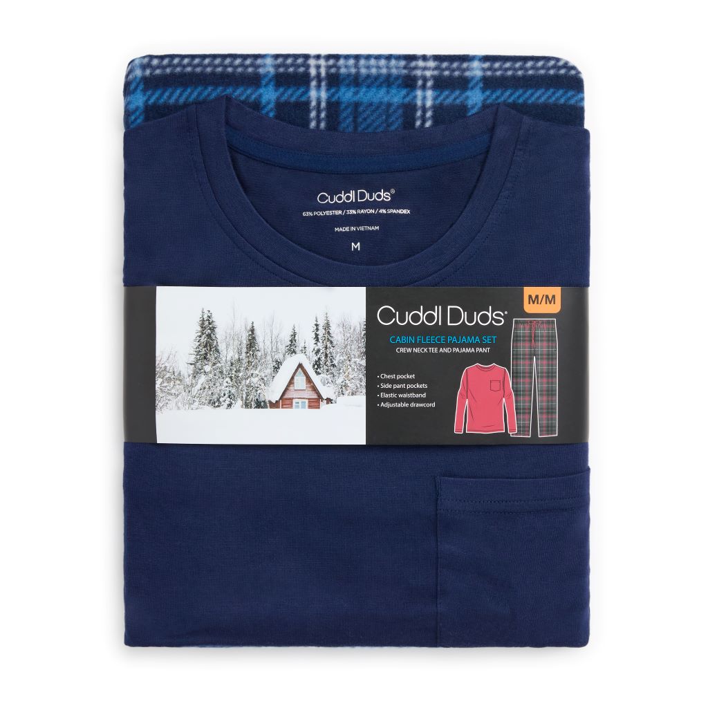  A Cabin Fleece Long Sleeve Crew and Pajama Pant 2-Pc Set