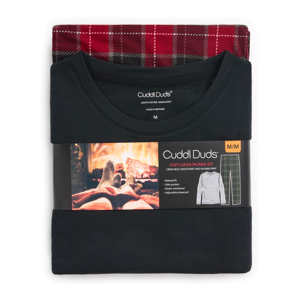 Cozy Lodge Long Sleeve Crew and Pajama Pant 2-Pc Set