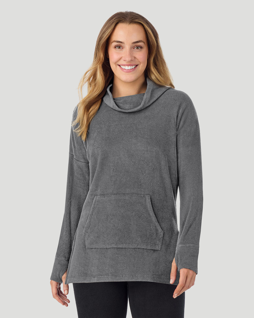 Fleecewear With Stretch Long Sleeve Tunic