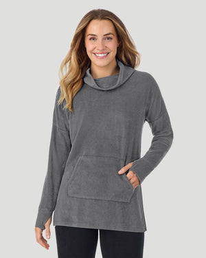 Fleecewear With Stretch Long Sleeve Tunic