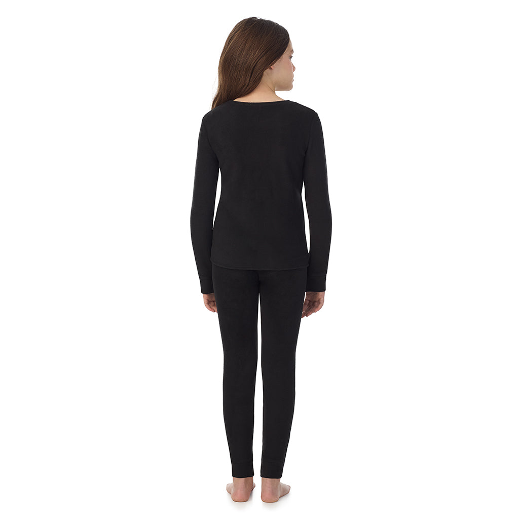  A Black Girls Fleecewear With Stretch 2 pc. Long Sleeve Crew &amp; Legging Set