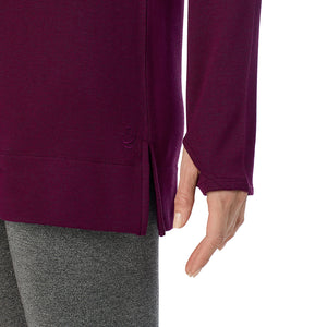  A Lady is wearing a Ultra Cozy Long Sleeve Cowl Neck Tunic