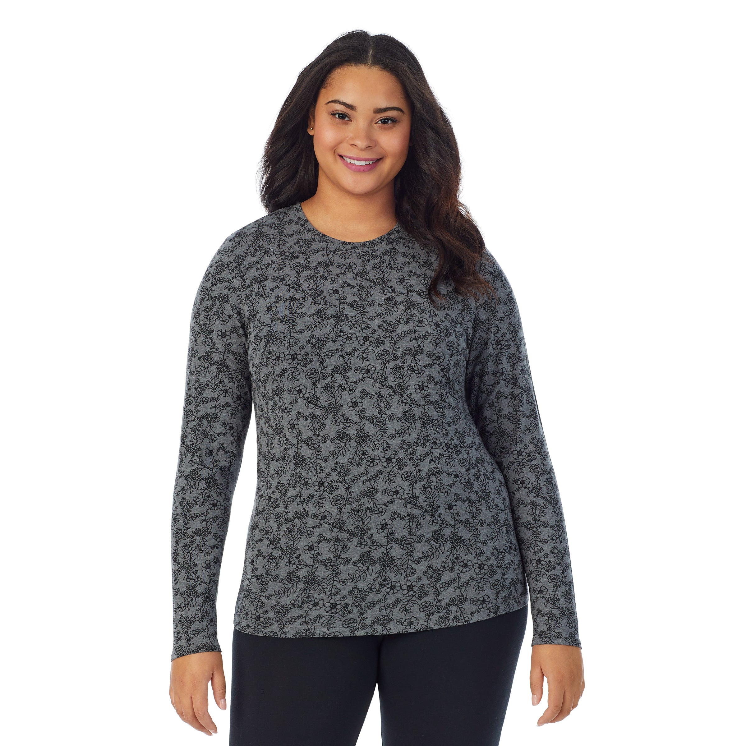 Cuddl duds softwear with stretch long sleeve crew best sale