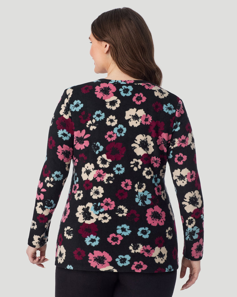 Fleecewear with Stretch Long Sleeve Crew PLUS