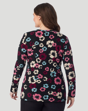 Fleecewear with Stretch Long Sleeve Crew PLUS