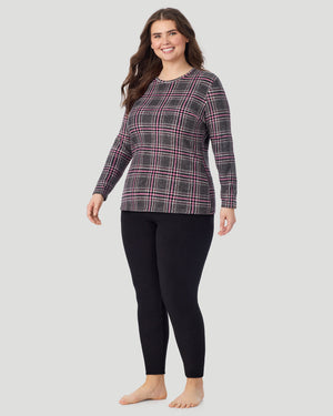 Fleecewear with Stretch Long Sleeve Crew PLUS