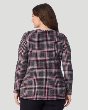 Fleecewear with Stretch Long Sleeve Crew PLUS