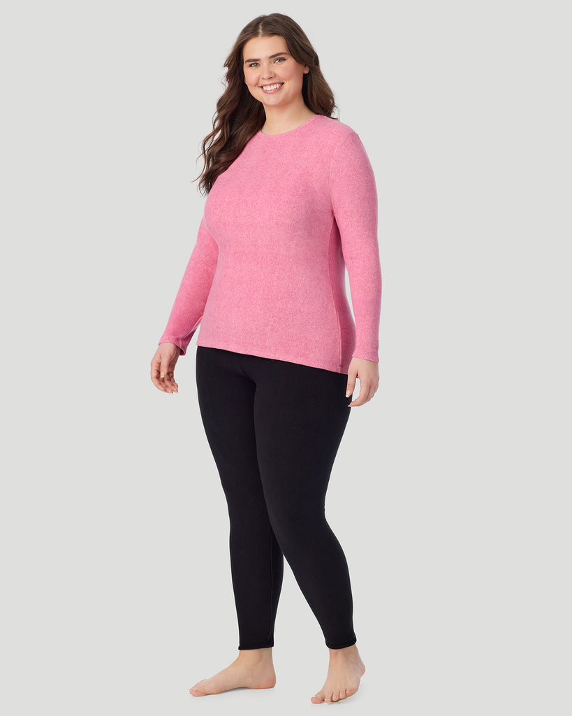 Fleecewear with Stretch Long Sleeve Crew PLUS