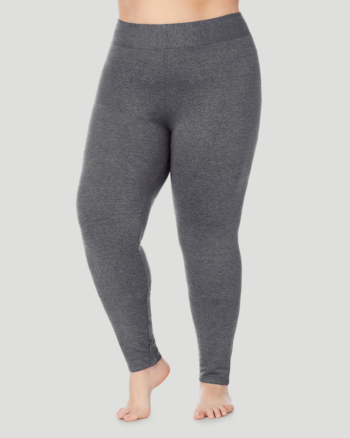 Charcoal Heather;@A lady wearing Ultra Cozy Legging PLUS in Charcoal Heather  