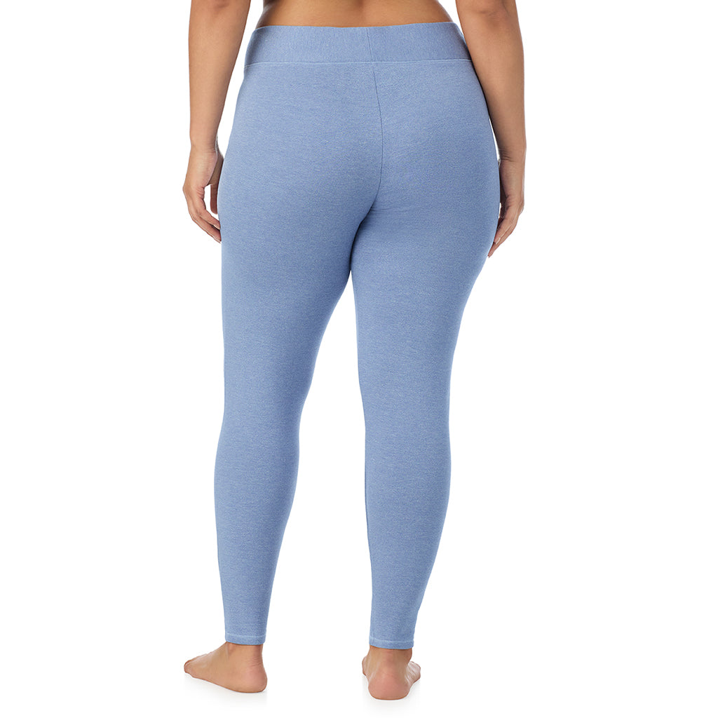 A lady wearing smoke blue heather Ultra Cozy Legging PLUS