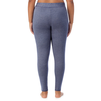 Twilight Blue Heather;Model is wearing size 1X. She is 5'11", Bust 36", Waist 36.5", Hips 47.5".@A lady wearing Ultra Cozy Legging PLUS
