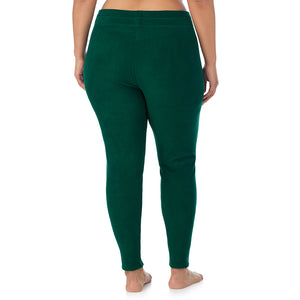  A Lady is wearing Evergreen Fleecewear With Stretch Legging PLUS !94% Recycled Polyester, 6% Spandex !