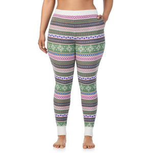  A Lady is wearing a Cozy Stretch Thermal Legging PLUS