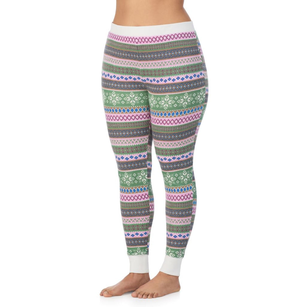 A Lady is wearing a Cozy Stretch Thermal Legging PLUS