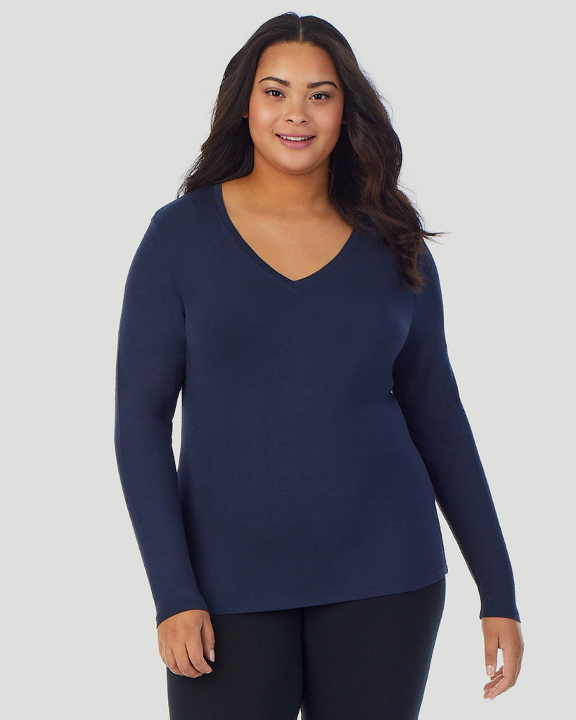 Softwear With Stretch Long Sleeve V-Neck PLUS