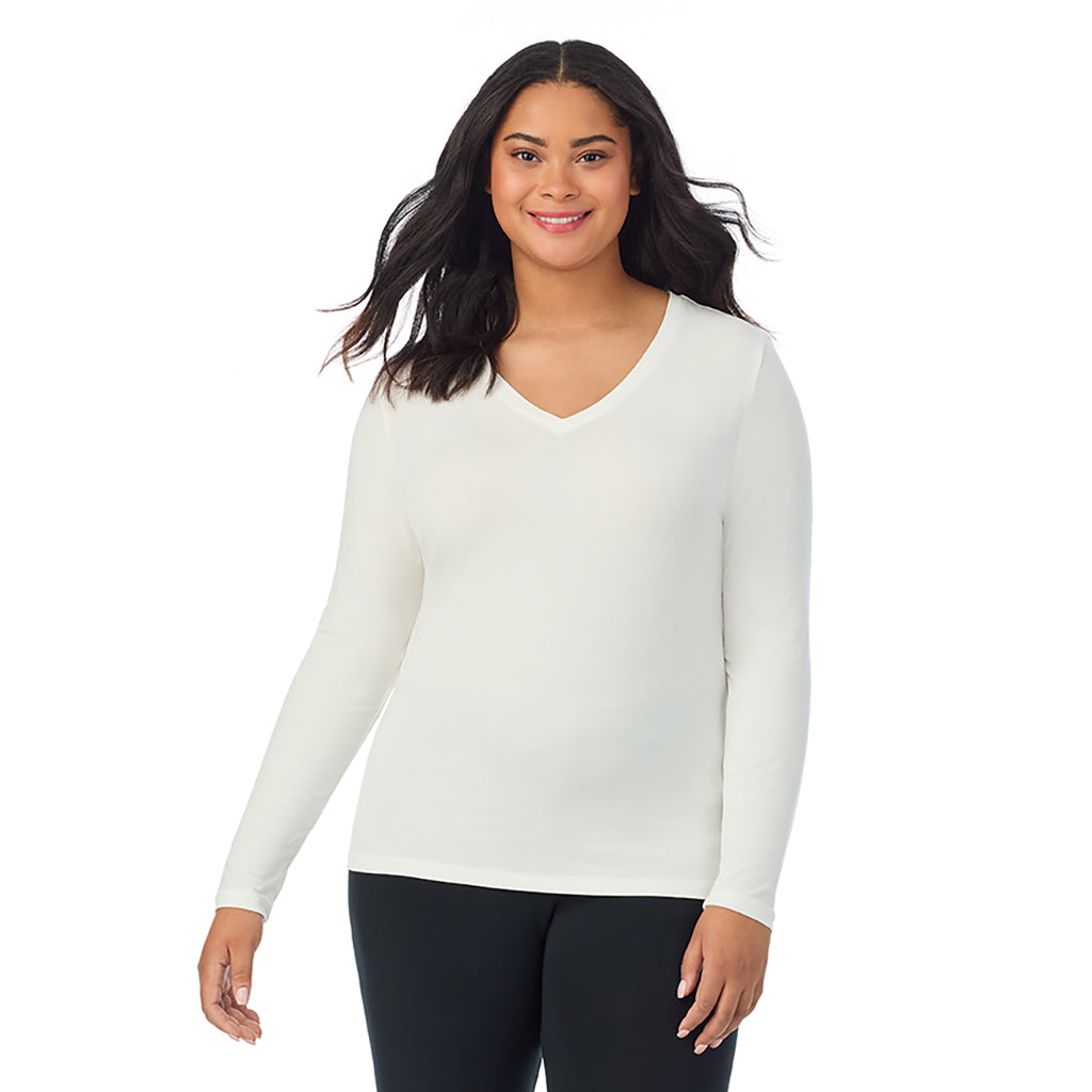 Softwear With Stretch Long Sleeve V-Neck PLUS