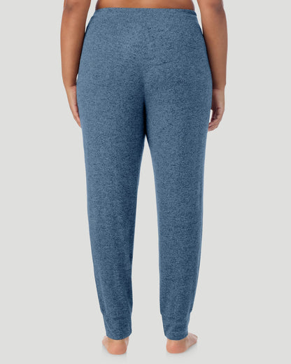 A lady wearing a Deep Chambray SoftKnit Jogger PLUS in a back view look