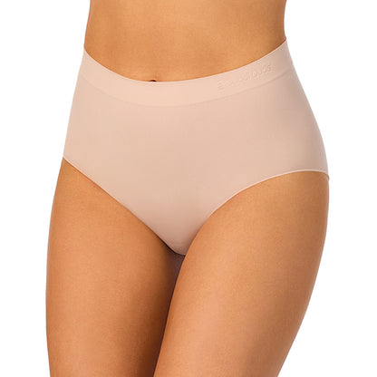 Rose Dust/Rose Dust/Black;Model is wearing size S. She is 5'8", Bust 34", Waist 25", Hips 36". @A Soft Seamless Full Brief Panty 3-Pack