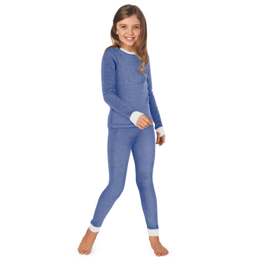  Cuddl Duds Kids Thermal Underwear Long Johns for Girls Fleece  Lined Cold Weather Base Layer Top Leggings Bottom Winter Set - Black, X- Small: Clothing, Shoes & Jewelry