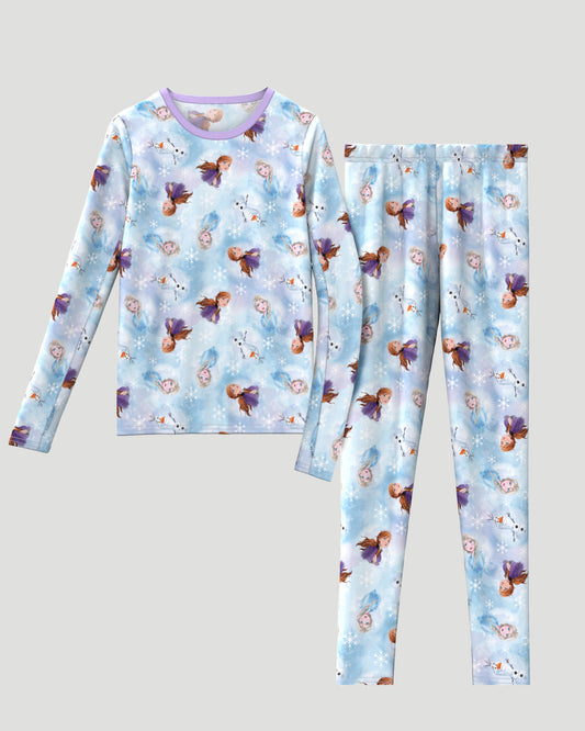  A Peri Frozen Disney's Frozen Girls Stretch Poly 2 pc. Long Sleeve Crew & Legging Set