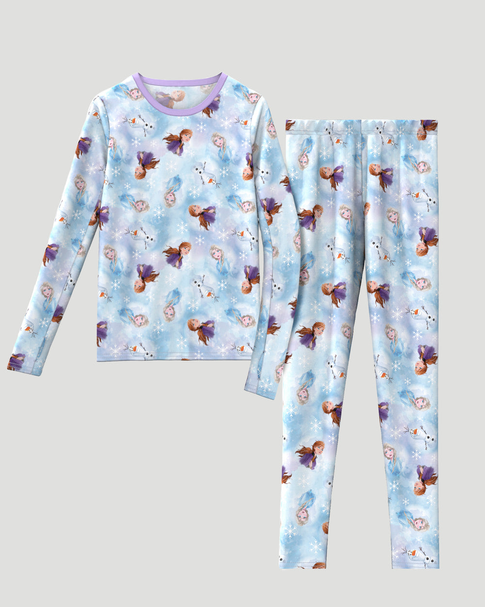 A Peri Frozen Disney's Frozen Girls Stretch Poly 2 pc. Long Sleeve Crew & Legging Set