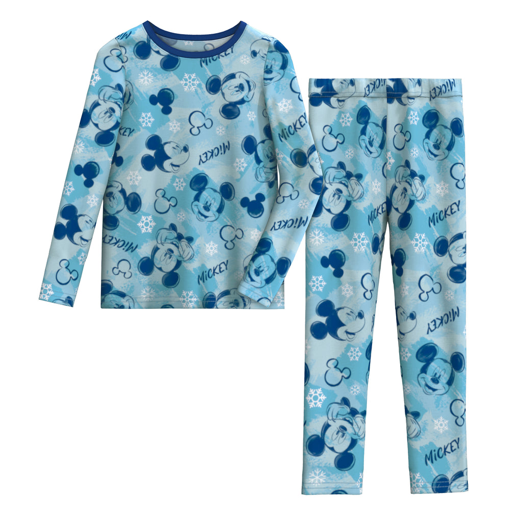 Mickey Mouse Toddler Boys Stretch Poly 2 pc. Long Sleeve Crew & Pant Set