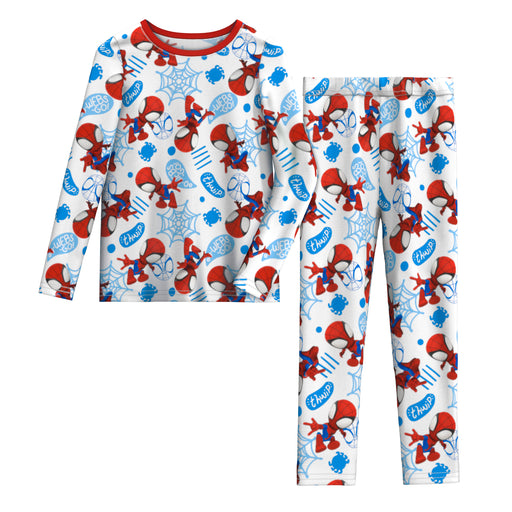 Marvel's Spiderman Toddler Boys Stretch Poly 2 pc. Long Sleeve Crew & Pant Set