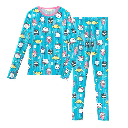 A Hello Kitty and Friends Stretch Poly 2 pc. Long Sleeve Crew & Legging Set
