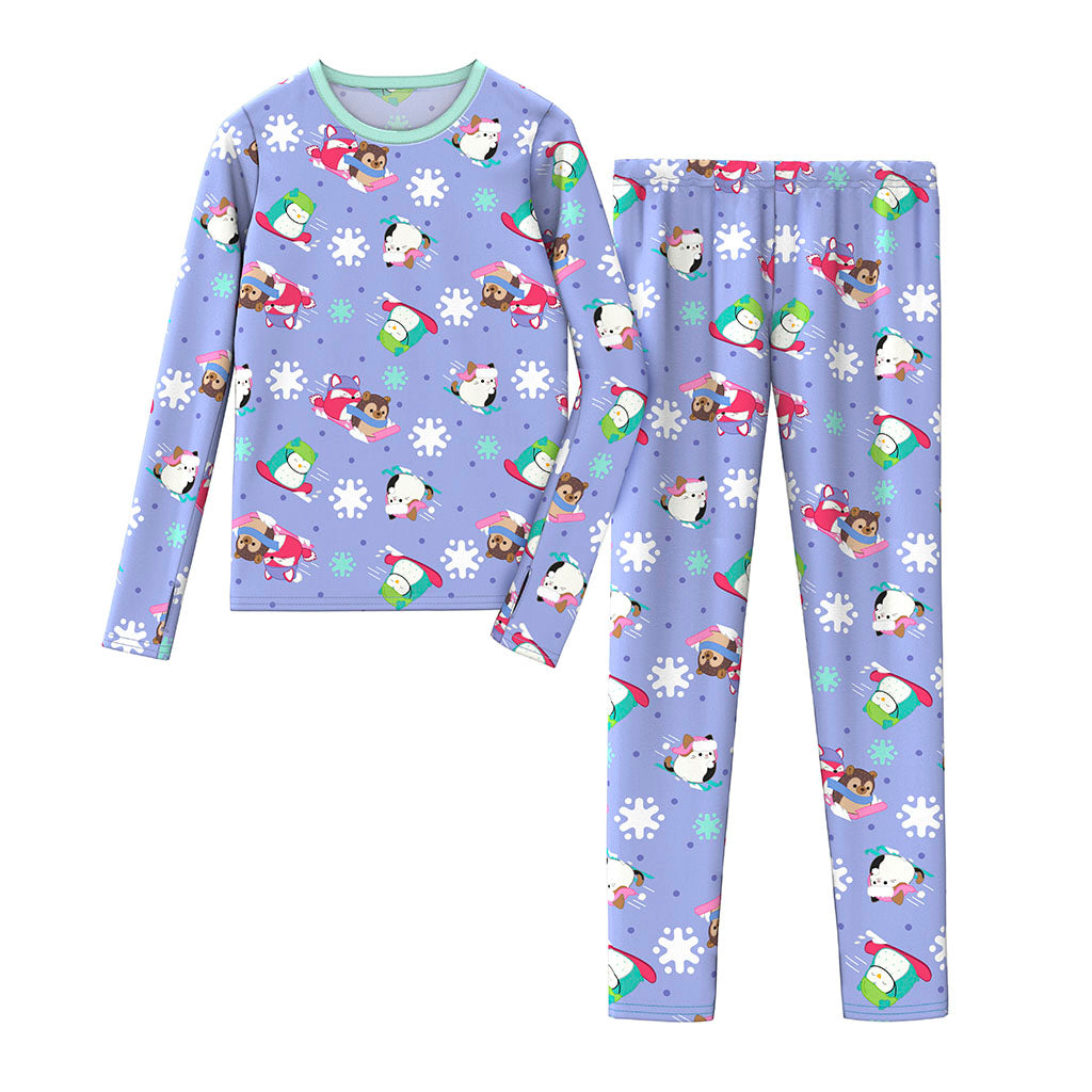  A Squishmallow Winter Squishmallows Poly 2 pc. Long Sleeve Crew &amp; Legging Set